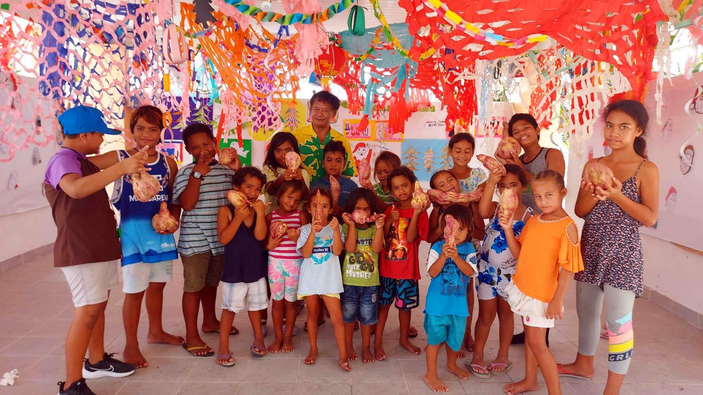 Élèves de l'école de Reao