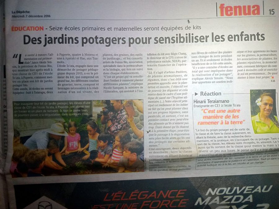Article : des jardins potagers pour sensibiliser les enfants